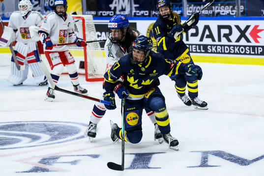 Daniela Pejsova of Czech Republic and Sofie Lundin of Sweden