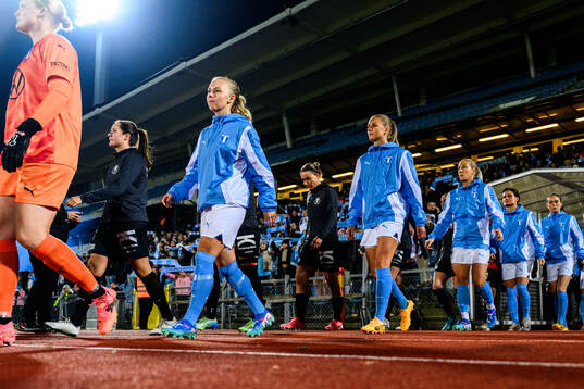 Malmö FFs Nathalie Hoff Persson, Nellie Lilja och Mia