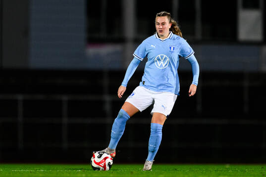 Malmö FFs Agnes Mårtensson  fotbollsmatchen i Svenska