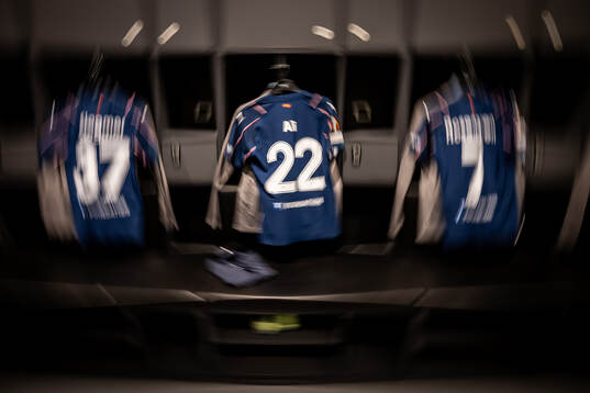 The kit of Taha Ali of Malmö FF in the dressing room