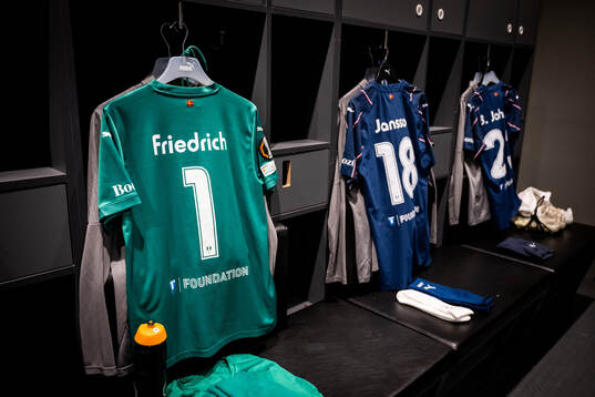 The kit of goalkeeper Ricardo Friedrich of Malmö FF in the