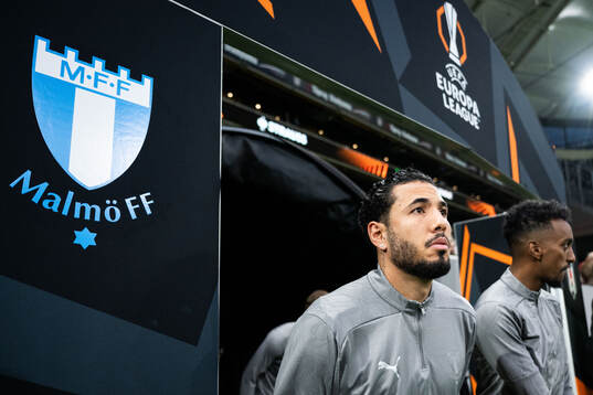 Sergio Pena and Taha Ali of Malmö FF