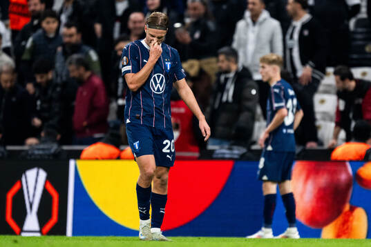 Erik Botheim of Malmö FF looks dejected