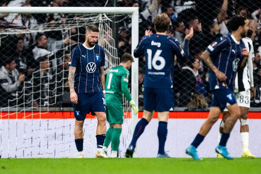 Pontus Jansson of Malmö FF looks dejected