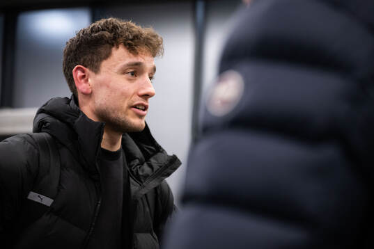 Colin Rösler of Malmö FF in mixed zone