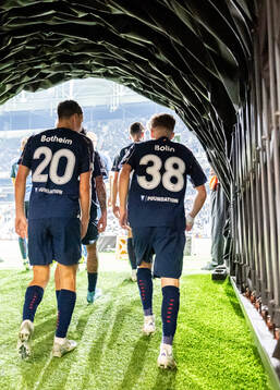 Hugo Bolin and Lasse Berg Johnsen of Malmö FF