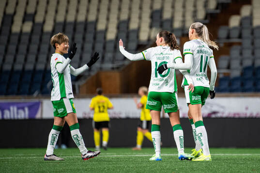 Hammarbys Suzu Amano, Smilla Vallotto och Ellen Wangerheim