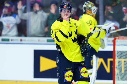 Victor Söderström of Sweden looks dejected