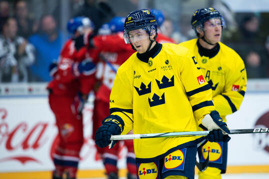 Jesper Sellgren of Sweden looks dejected