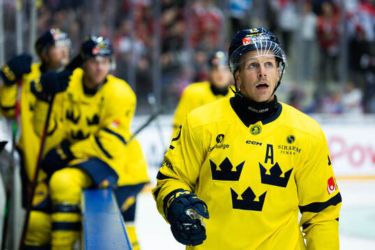 Max Friberg of Sweden looks dejected