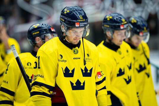 Filip Hållander of Sweden looks dejected