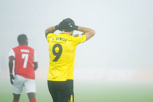 Arber Zeneli of Elfsborg looks dejected
