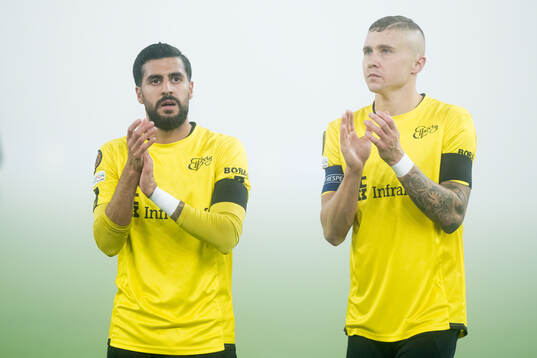 Rami Kaib and Sebastian Holmen of Elfsborg