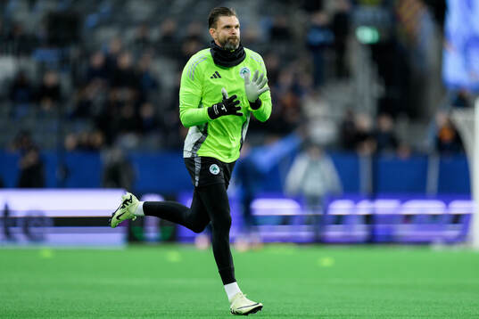 Goalkeeper Yuri Lodygin of Panathinaikos