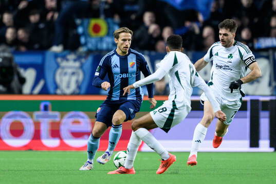 Daniel Stensson of Djurgården and Azzedine Ounahi of