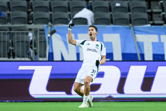 Filip Djurisic of Panathinaikos celebrates