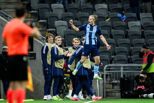 Tobias Gulliksen of Djurgården celebrates