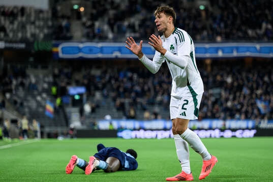 Giorgos Vagiannidis of Panathinaikos reacts