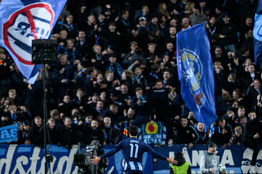 Deniz Hummet of Djurgården celebrates