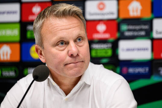Head coach Roberth Björknesjö of Djurgården at a press