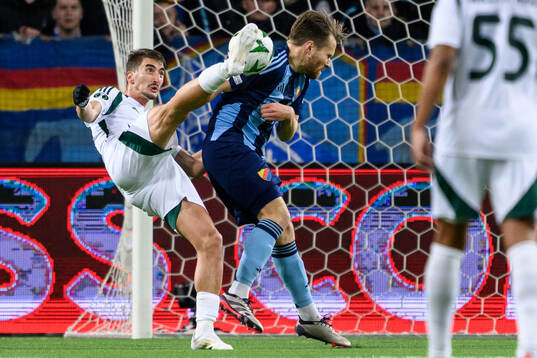 Filip Djurisic of Panathinaikos scores 0-1 in a duel with
