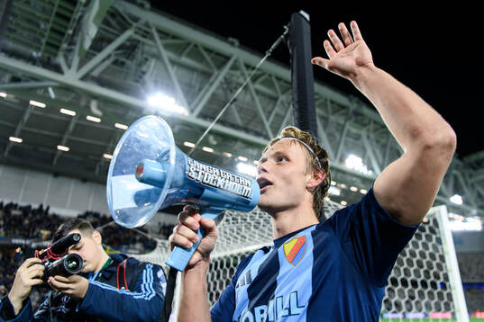 Tobias Gulliksen of Djurgården celebrates
