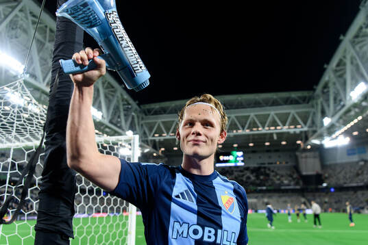 Tobias Gulliksen of Djurgården celebrates