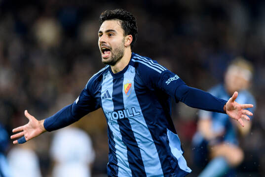 Deniz Hummet of Djurgården celebrates