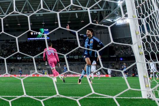 Deniz Hummet of Djurgården celebrates