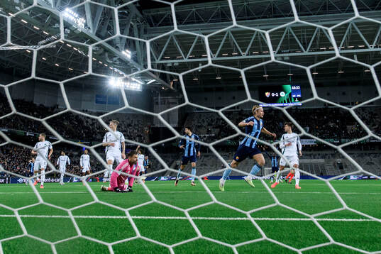 Tobias Gulliksen of Djurgården celebrates