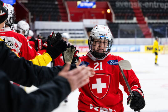 Rahel Enzler of Switzerland celebrates