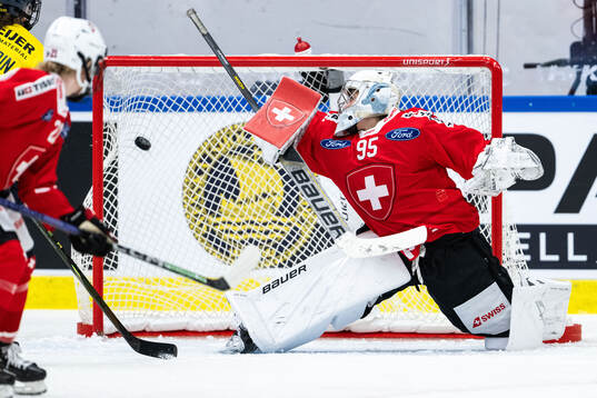 Lina Ljungblom of Sweden (not pictured) scores 1-1 behind