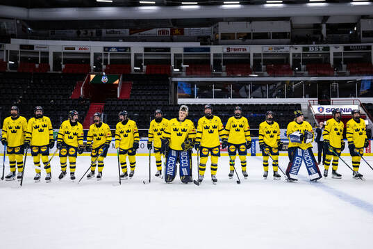 Players of Sweden celebrate