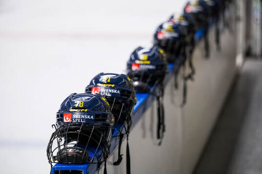 Helmets team Sweden’s players are lined up