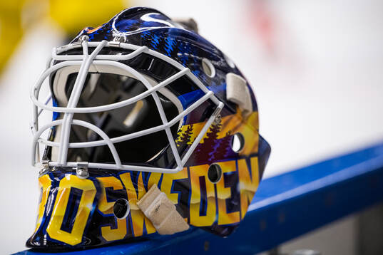 Helmet of Sweden goalkeeper Emma Söderberg
