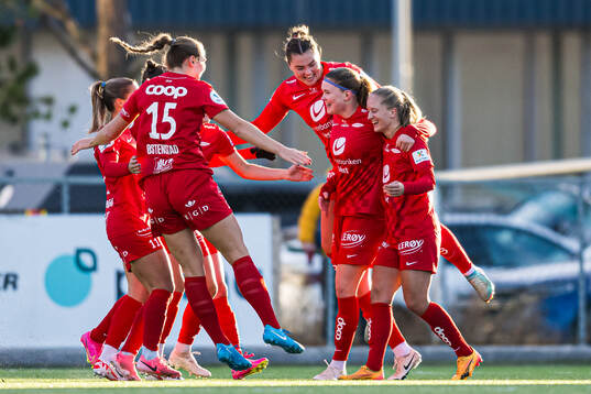 Amalie Vevle Eikeland of Brann celebrates