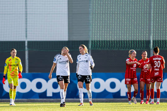 Elin Sørum of Rosenborg looks dejected