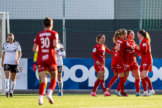 Anna Nerland Aahjem of Brann celebrates
