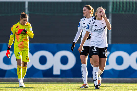 Elin Sørum of Rosenborg looks dejected