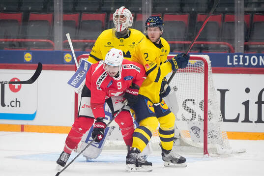 Damien Riat of Switzerland and Christian Folin of Sweden