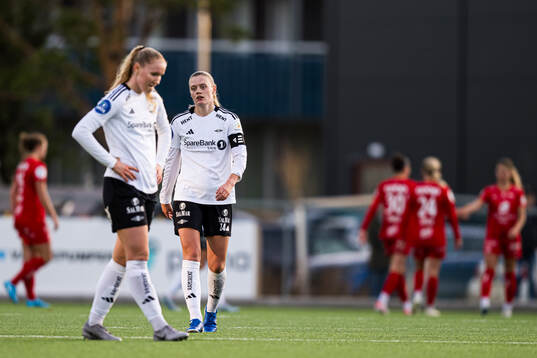 Mathilde Harviken of Rosenborg looks dejected