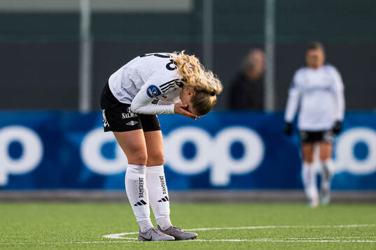 Synne Amdahl Brønstad of Rosenborg looks dejected