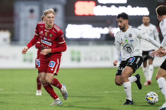Skövde AIKs Emil Skillermo och Örebros Lucas Shlimon
