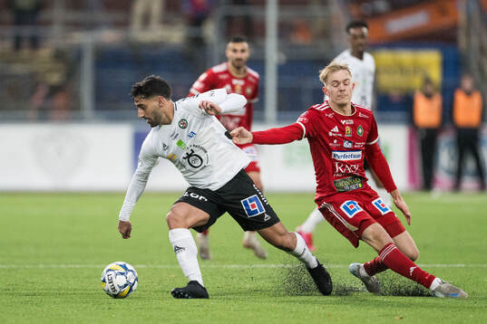 Örebros Lucas Shlimon och Skövde AIKs Emil Skillermo