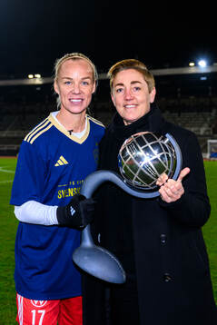 Rosengårds Caroline Seger och sportchef Therese Sjögran