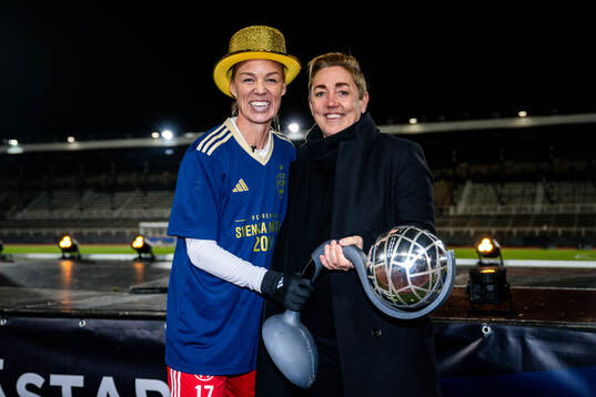 Rosengårds Caroline Seger och sportchef Therese Sjögran