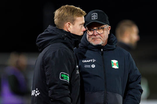 Varbergs assisterande tränare Viktor Salwén och tränare