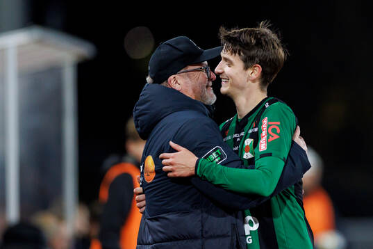 Varbergs tränare Roar Hansen och Olle Edlund