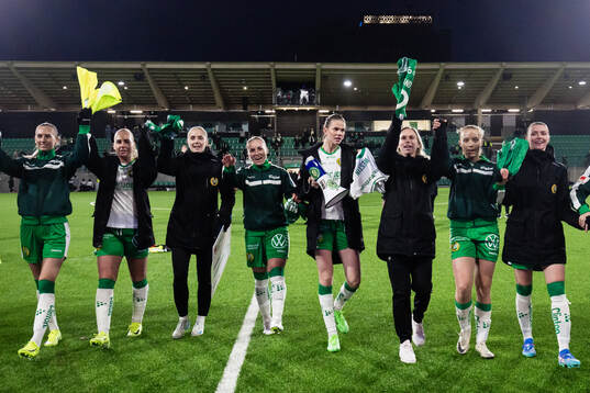 Hammarbys spelare jublar