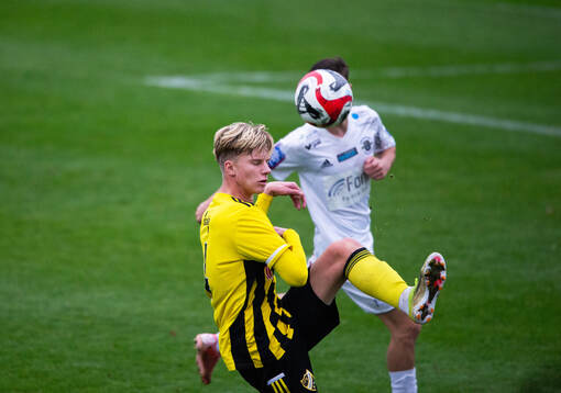 IFK Hässleholms Noel Larsson i kvalmatchen till div. 1